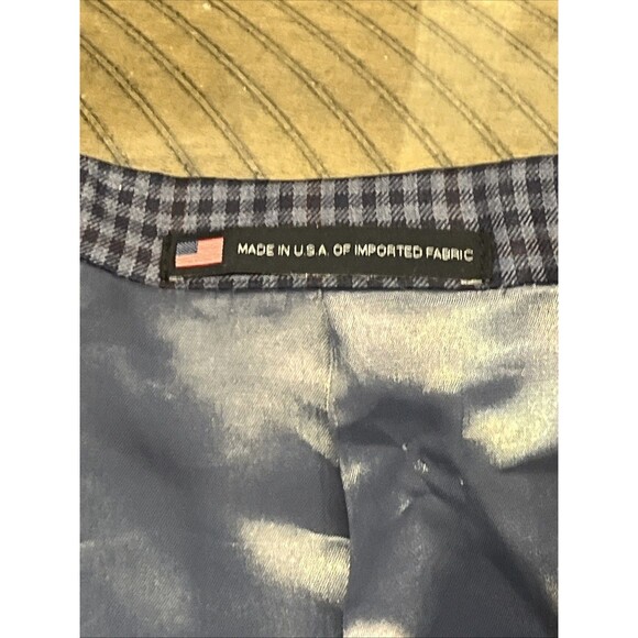 Hart Schaffner Marx Sport Coat Men's 42S Gingham Plaid Two Button Double Vented - Picture 4 of 9